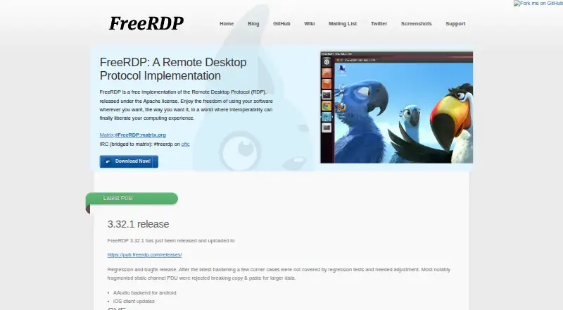 FreeRDP's website