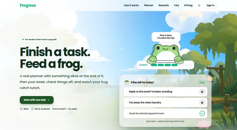 Frogress's website