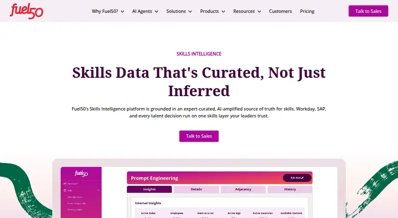 Fuel50 Skills Intelligence's website