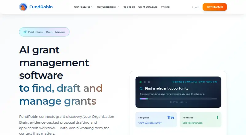 FundRobin's website