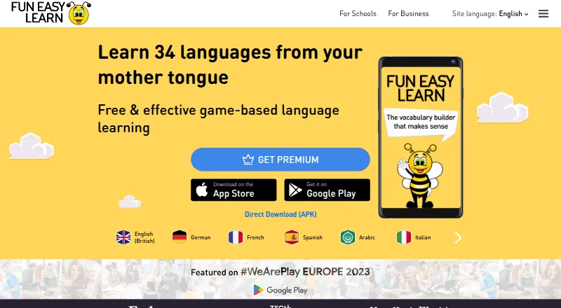 The FunEasyLearn homepage