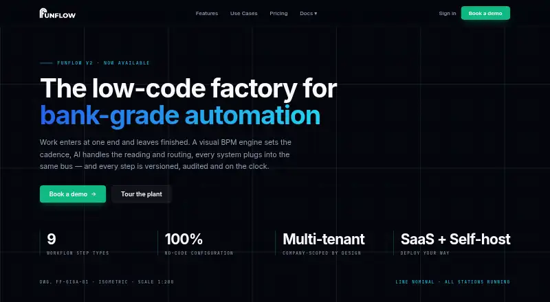 Funflow's website