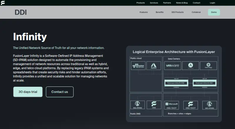 FusionLayer Infinity's website