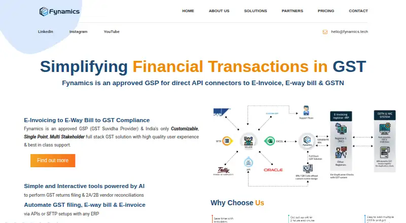 FynamicsGST's website