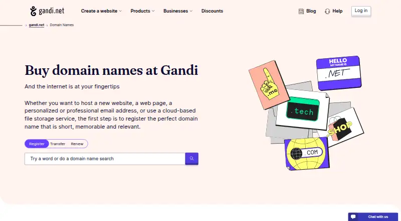 Gandi's website