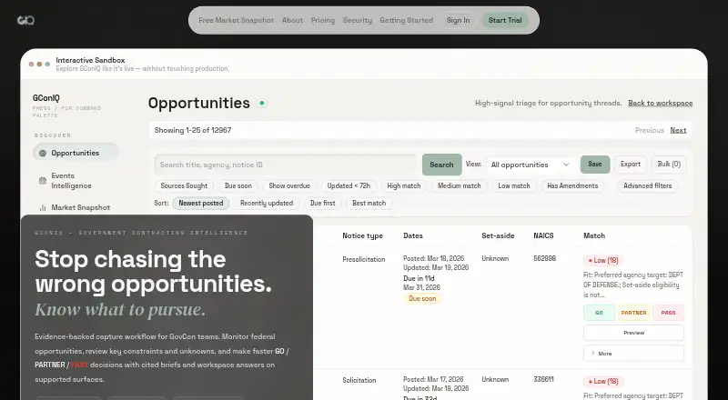 The GConIQ homepage