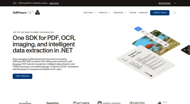 GdPicture.NET's website