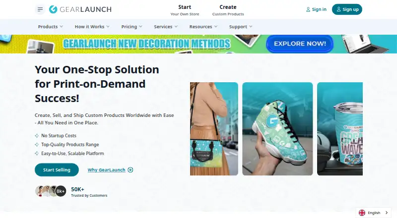 GearLaunch's website
