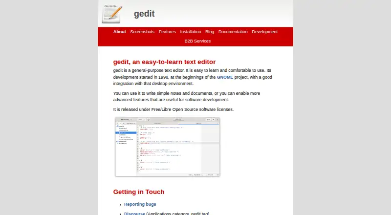 gedit's website