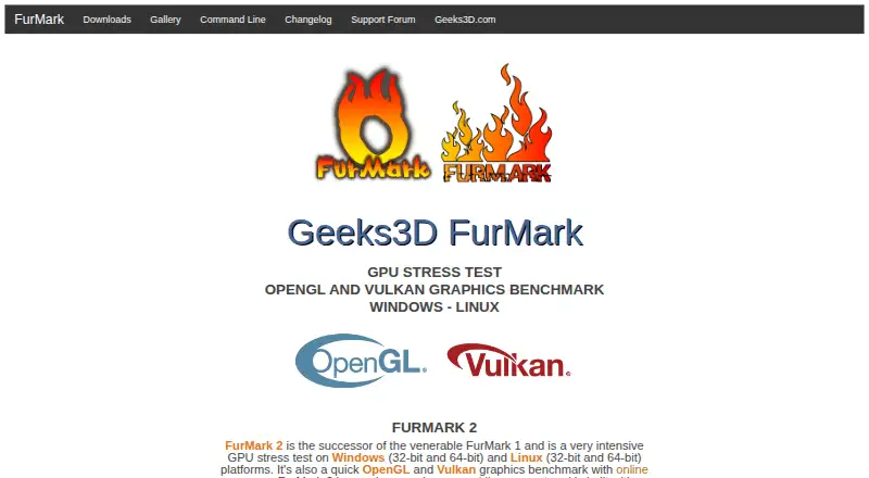 FurMark's website
