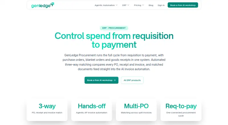 GenLedge Procurement's website