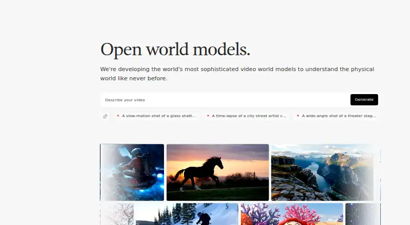 The Genmo homepage