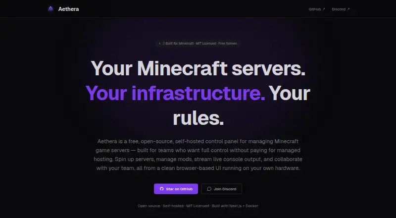 Aethera's website