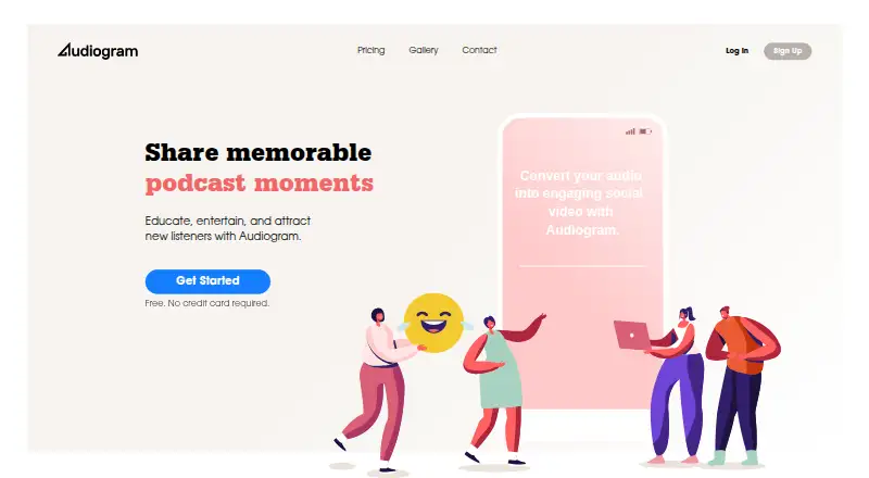 Audiogram's website