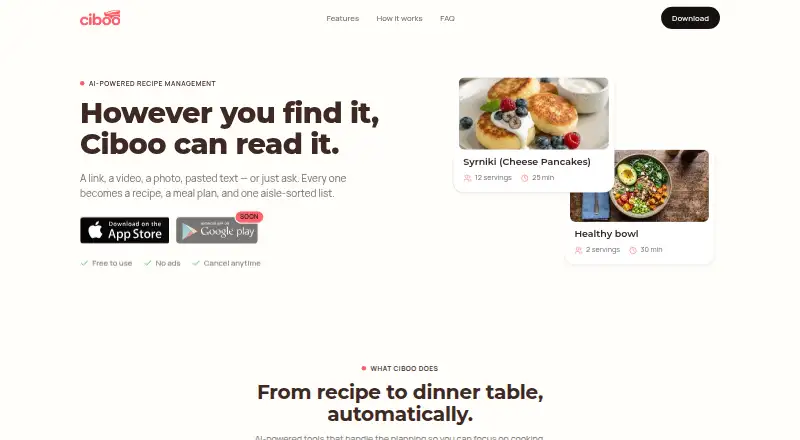 Ciboo's website