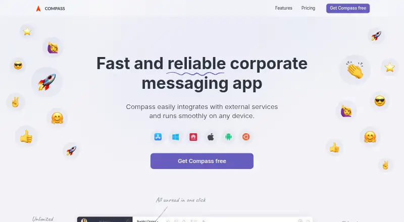 The Compass homepage