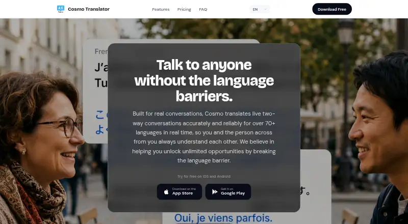 Cosmo Translator's website