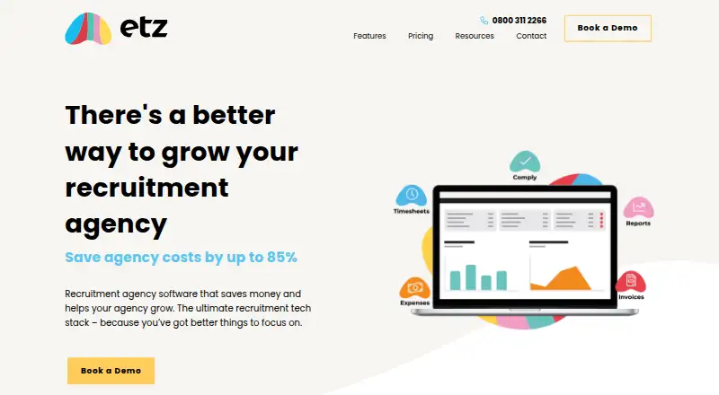 The ETZ homepage