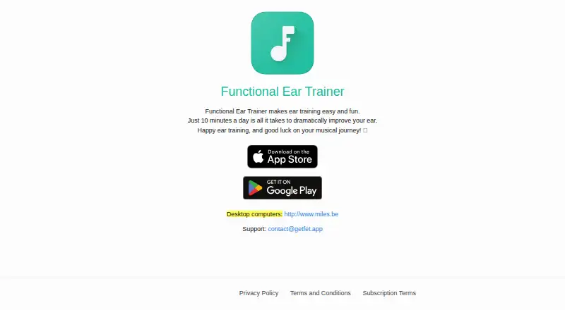 Functional Ear Trainer's website