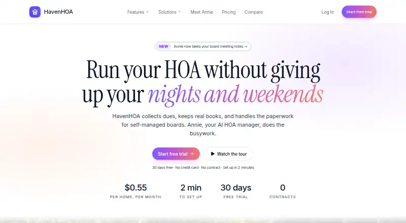 HavenHOA's website