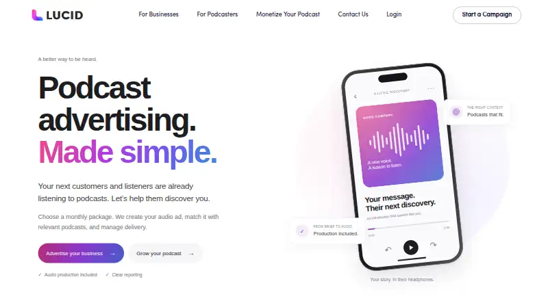 Lucid's website