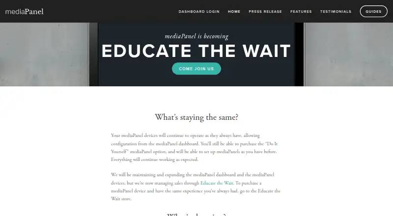 mediaPanel's website