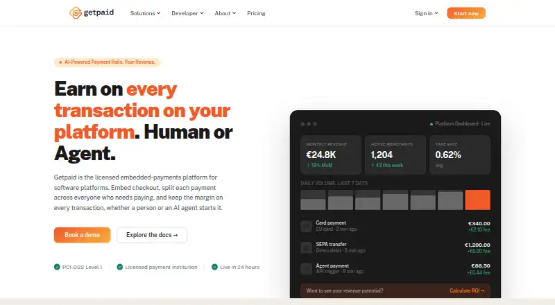 The Getpaid homepage
