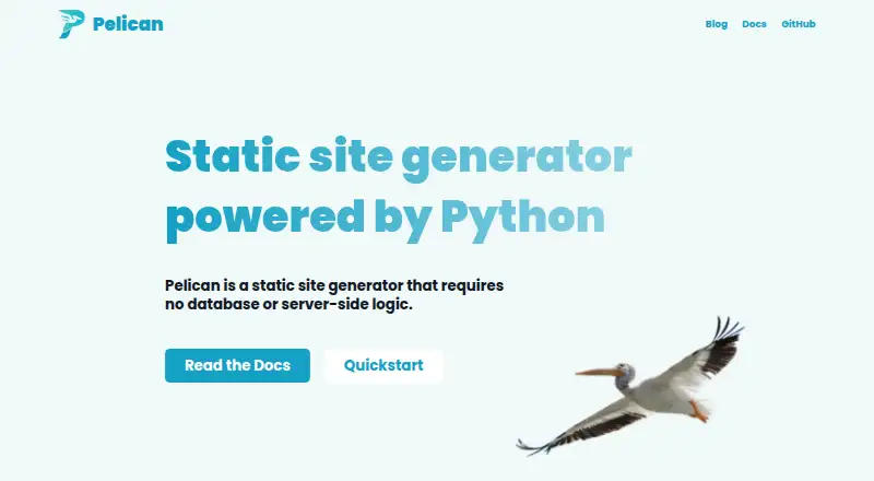 The Pelican homepage