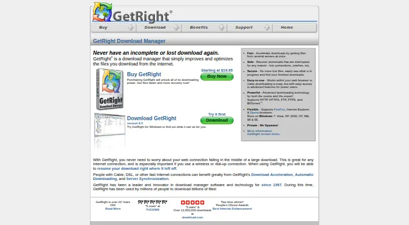 GetRight's website