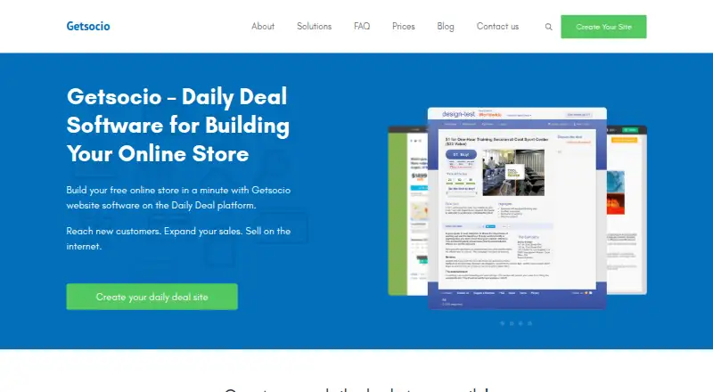The Getsocio homepage