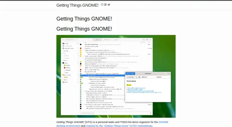 Getting Things GNOME!'s website