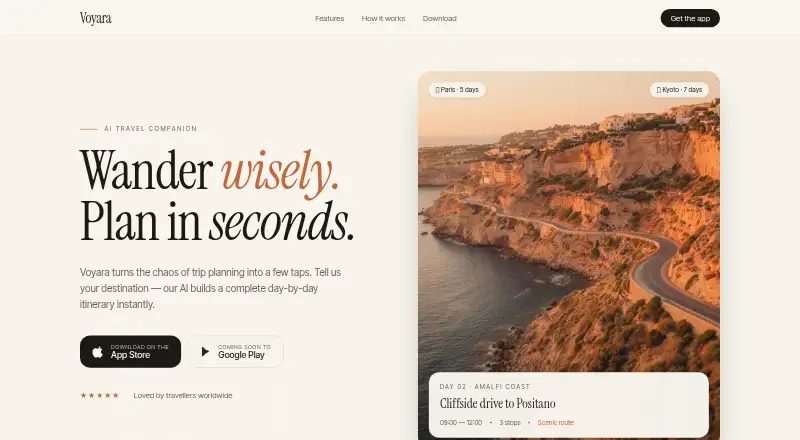 Voyara's website
