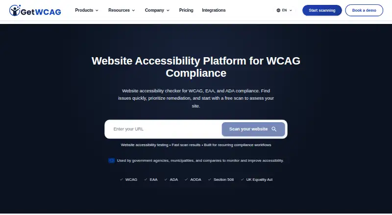The GetWCAG homepage