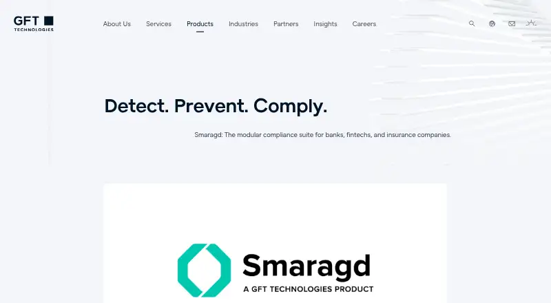 Smaragd Compliance Suite's website