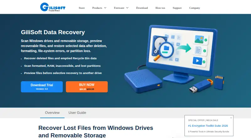 GiliSoft Data Recovery's website