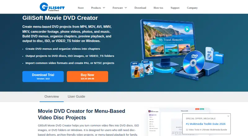 GiliSoft Movie DVD Creator's website