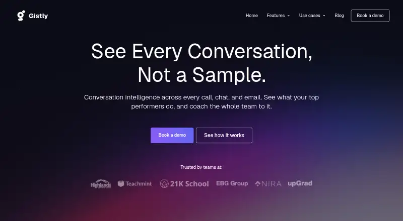 Gistly's website