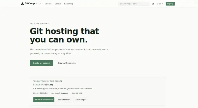 GitCamp's website