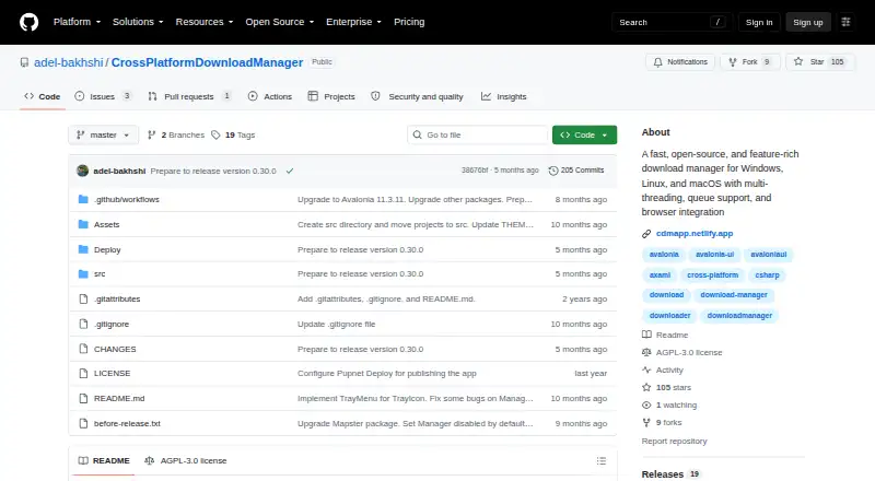 Cross Platform Download Manager (CDM)'s website