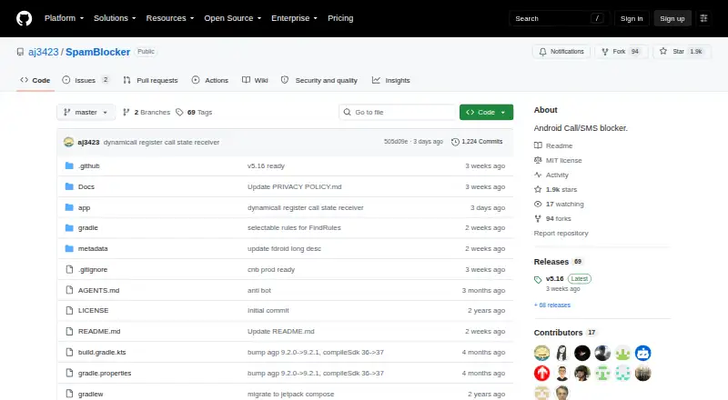 SpamBlocker's website