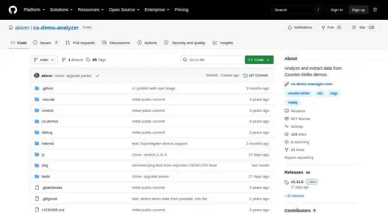 CS Demo Analyzer's website