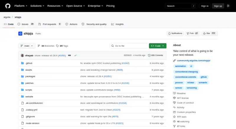 Ship.js's website