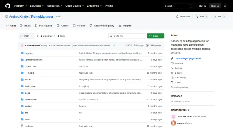 RomsManager's website
