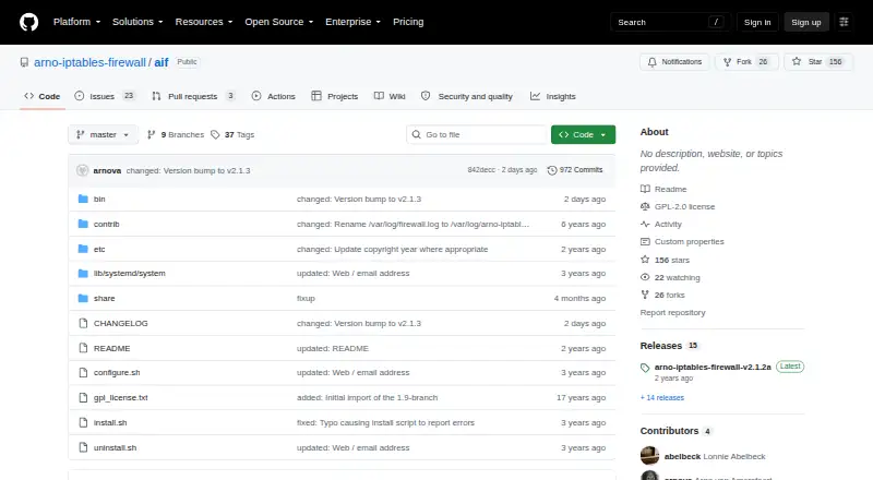 Arno's IPTABLES Firewall's website