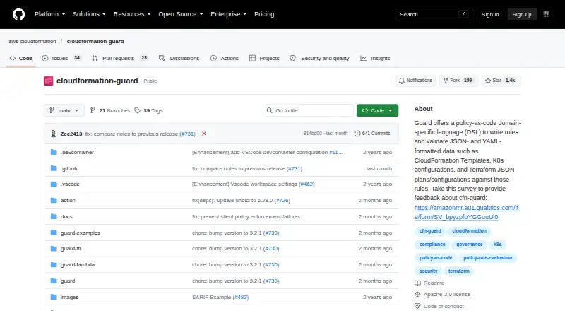 AWS CloudFormation Guard's website