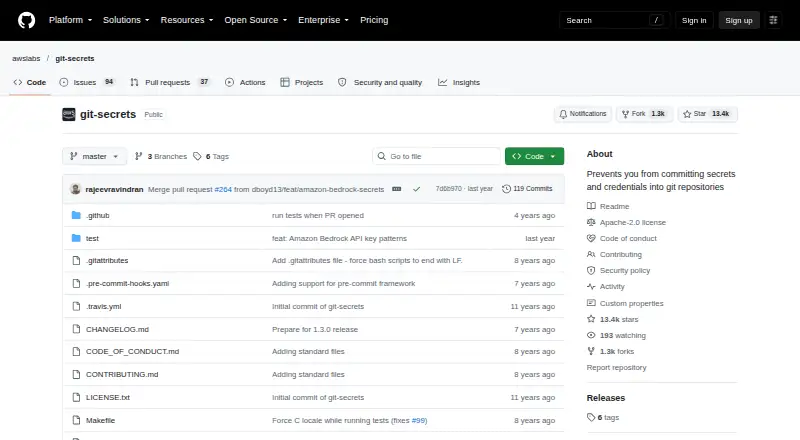 git-secrets's website
