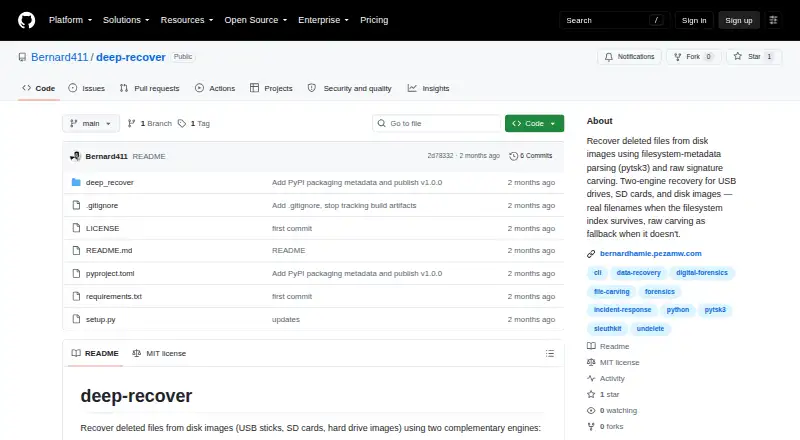 deep-recover's website