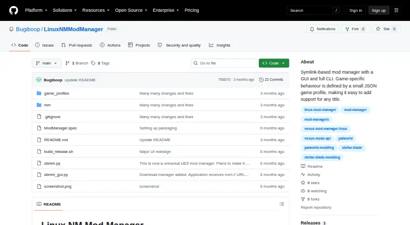 Linux NM Mod Manager's website