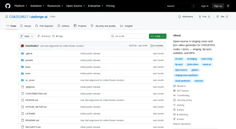 UtaForge AI's website