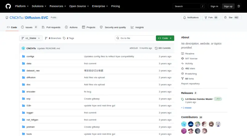 Diffusion-SVC's website